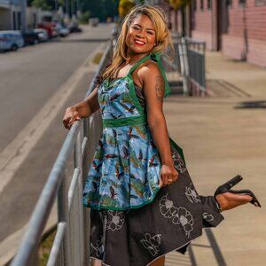 Eagles Handmade 50's Style Pin-up apron - One of a kind!